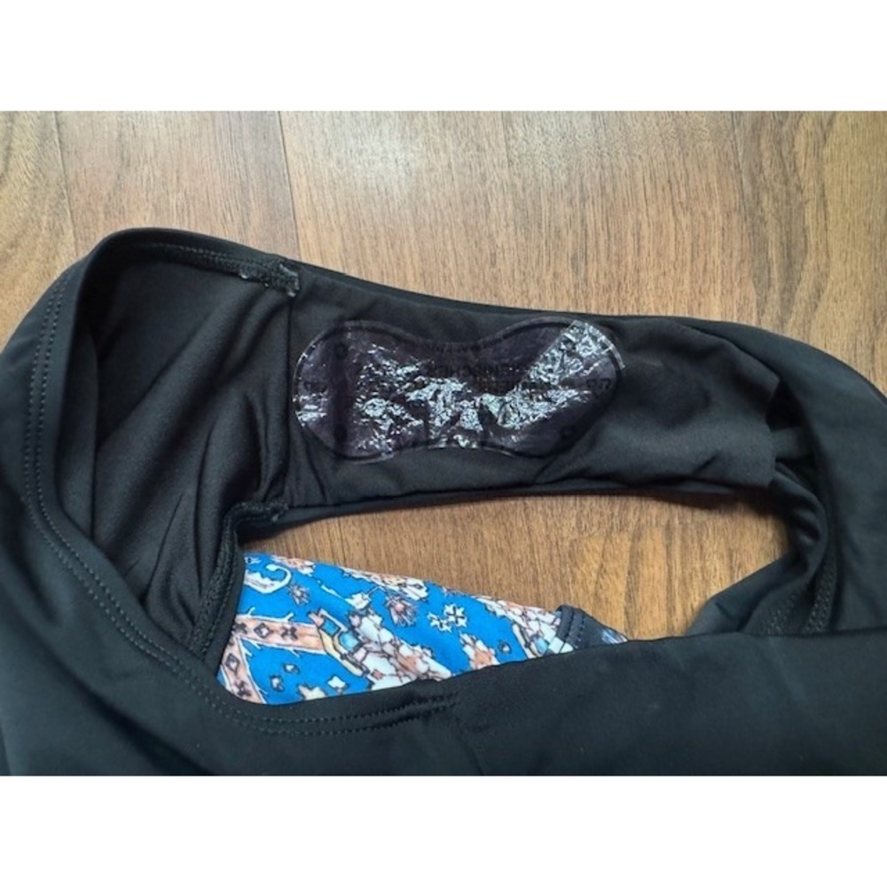 Meet.Curve Womens XL Blue Charming Printed Cut Out One-Piece Swimsuit Boho NWOT - Picture 8 of 8